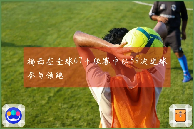 梅西在全球67个联赛中以59次进球参与领跑